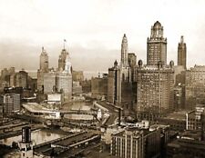 1931 Chicago's Skyline, Illinois Vintage Old Photo 8.5