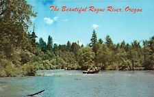 Postcard OR Beautiful Rogue River Fishing Oregon Chrome Vintage PC J1284 picture