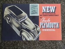 1939 CHRYSLER PLYMOUTH COMMERCIALS  BROCHURE  ''RHD AUST''   picture