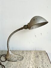 Vintage Art Deco Metal Industrial Gooseneck Desk Lamp picture