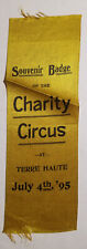 July 4th, 1895 Ribbon, Charity Circus, Terre Haute, Indiana picture