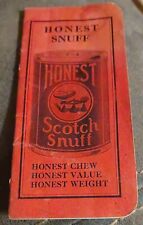 Vintage 1937-1938 Honest Snuff Notepad Advertisement picture