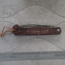 Vintage ROMO 007 Wood Handle Stainless Steel Blade Lockback Knife, Japan picture