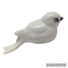 Vintage Ceramic White Song Sparrow Bird 4