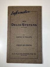 Original 1916 Delco Automotive Electronics Information Booklet (f6) picture
