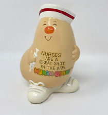 Vtg Enesco HUMAN BEANS NURSE Figurine 1981 Nurses Are A Great Shot In The Arm picture