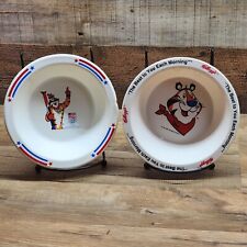 Vintage Kellogg's Cereal Bowls Tony The Tiger 1991 Olympic And 1995 - Set Of 2 picture