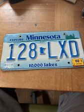 2002 Minnesota Automotive License Plate- 128-LXD picture