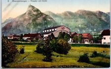VINTAGE POSTCARD PASSION PLAY OBERAMMERGAU GERMANY AND MOUNT KOFEL IN REAR 1900s picture