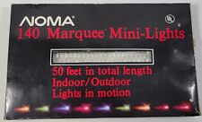 *MM) Vintage NOMA 140 Marquee Mini Lights Motion Indoor Outdoor Christmas 50ft picture