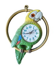 New Haven Parrot Wall Clock - Vintage 70's Kitsch german made movement WORKS picture