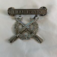 Rifle Expert Badge Pin Sterling Silver US Marine Corps Rifleman picture