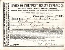 1884 Receipt WEST JERSEY EXPRESS Co. Ferry Bldg Philadelphia PA Antique Document picture