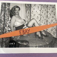 4x5 B&W Glossy Photo. Black Garters,  Heels. Orig. Irving Klaw picture
