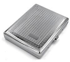 Retro Metal Cigarette Case Double Sided King & 100s Grooved Pattern RFID picture