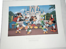 Disney Lithograph Print~Mickey Mouse & Pals Don Williams Artwork~Signed W COA picture
