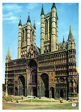 Postcard UK ENG Lincoln Cathedral West End picture