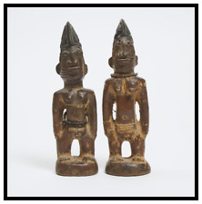 ✔️ Pair of Yoruba Male and Female Ibeji Twin Figures, Nigeria, West Africa picture