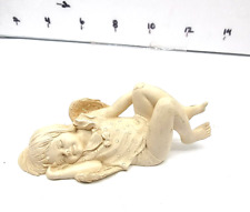 ANGEL FIGURINE  LAYING DOWN in Polka Dot Dress Resin Material picture