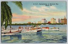 Postcard 1947 Aquaplaning On Biscayne Bay Miami Florida D1 picture