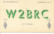 QSL 1948  Elizabeth  New Jersey   radio card picture