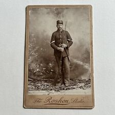 Antique Cabinet Card Photograph Man Soldier War Gun Lebanon PA ID Barnhart picture
