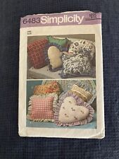 1974 Vintage Simplicity Pattern #6483 Throw Pillows Cut picture