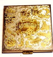 Vintage VOLUPTE Brass Make Up Compact from MICHIGAN Beautiful 4