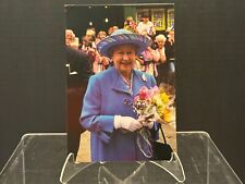 HM Queen Elizabeth II Blue Coat & Blue Hat Color Postcard VGC   picture