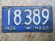 Vintage 1926 MA License Plate Mass Massachusetts  picture