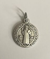 Vintage Catholic St Benedict Religious  Medal Charm picture