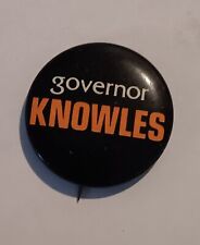 Vintage Governor Knowles  Pinback Badge Wisconsin  picture