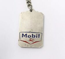 Vintage Mobil Socony Keychain New York Building Gas Oil Silver Tone picture