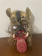 Vintage Guerrero Mexican Folk Art Jaguar Boar Dance Mask Carved Wood Real Animal picture