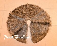 5' Wolf Faux Fur Tree Skirt Christmas Decors Round  picture