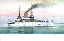 USS Illinois US Navy Battleship Antique Postcard Unused Raphael Tuck and Sons picture