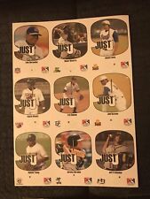 Just Minors Baseball Card Sheet Rickie Weeks James Loney Jeff Francouer Etc picture