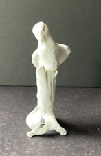 Vintage Golden Crown E&R White Bird Perched Western Germany Figurine 5.25