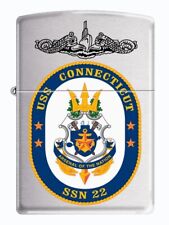 USS Connecticut (SSN-22)  Submarine Zippo MIB  Brushed Chrome picture