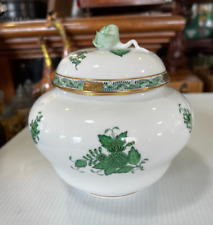 Herend Green Chinese Bouquet 7 Inch Diameter Jar with Lid picture