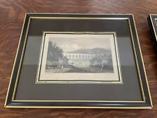 Chirk Aqueduct Wrexham Wales H. Gastineau c1835 Antique Framed Hand Colored UK picture
