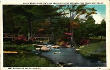 Vintage Postcard- Bridge over Tom's Run, Cook Forest State Park, PA Early 1900s picture