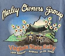 Vintage Harley Davidson HOG Roanoke Virginia 2000 Hanes Shirt Blue Men’s XL picture