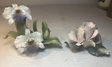 Pair Of Beautiful Tabletop Flower Figurines picture