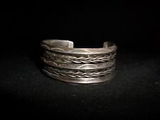 Fine Navajo Stamped Cuff Bracelet Sterling Silver Southwest Native American 6.25 picture