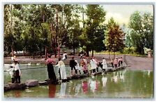 c1910's Stepping Stones East Lake Park Los Angeles California CA Posted Postcard picture