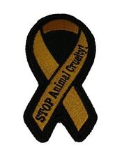 ORANGE RIBBON FOR STOP ANIMAL CRUELTY AWARENESS PATCH picture