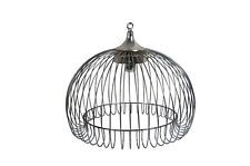 Mid Century Modern Chrome Wire Bird Cage Swag Chandelier Pendant Light 17