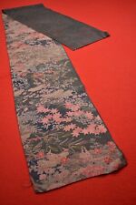 Japanese Fabric Vintage Kimono Silk Antique Boro Kusakizome CHIRIMEN 54