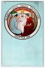 1909 Alaska Yukon Pacific Exposition Logo Seattle Washington WA Posted Postcard picture
